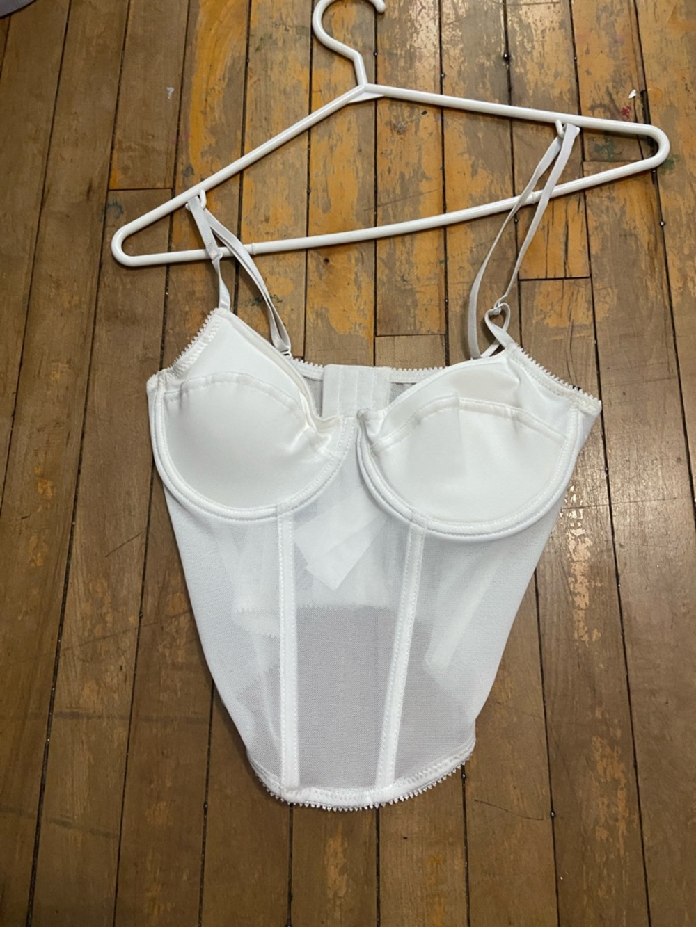 Forever 21 White Longline Underwire Bustier Top